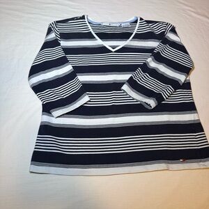 Women’s Tommy Hilfiger Navy Striped Top - Size  XL